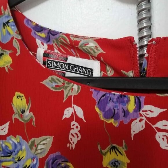 Vintage Simon Chang floral dress - Picture 3 of 4